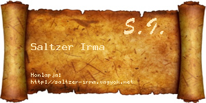 Saltzer Irma névjegykártya